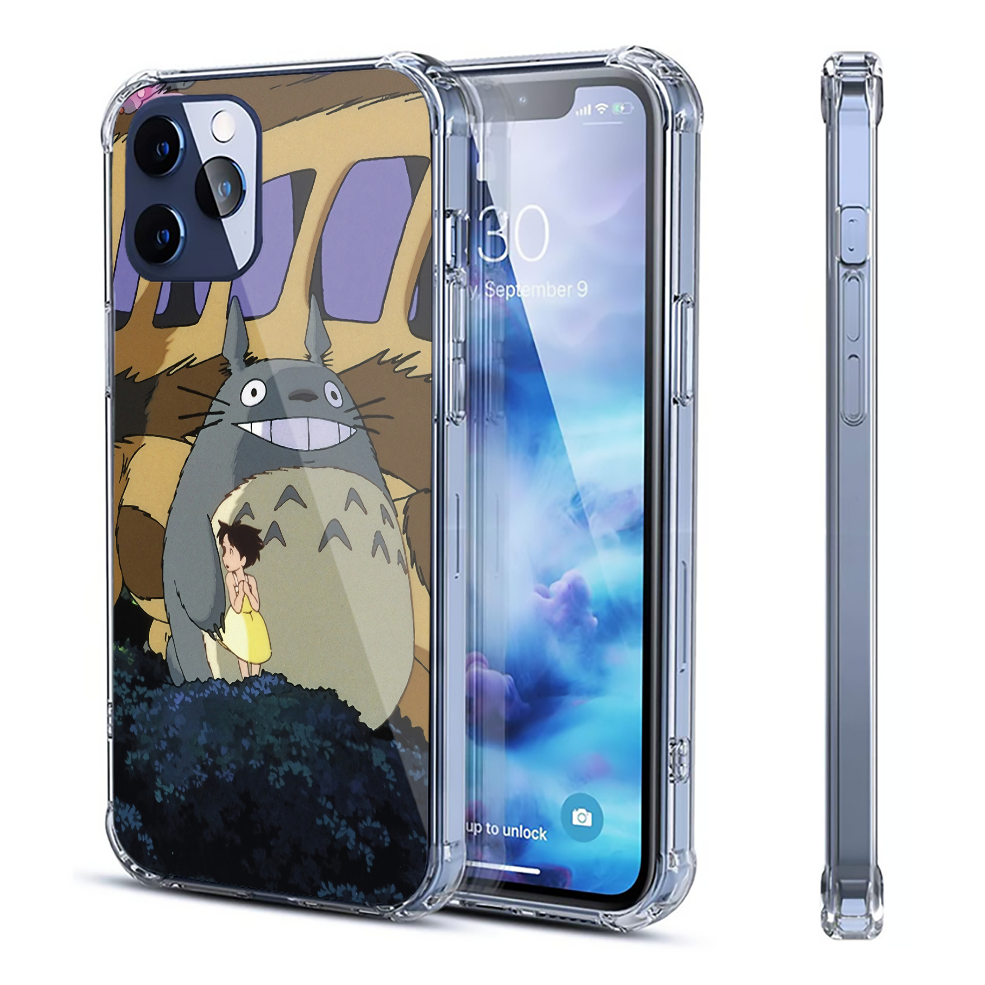 （画像用） となりのトトロ 草壁メイ 草壁サツキ My Neighbor Totoro Satsuki Kusakabe Mei Kusakabe 【iPhone 12シリーズ対応】透明スマホケース（クリアソフトケース）